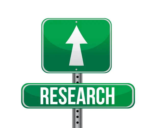 Research road sign — Stock Photo, Image