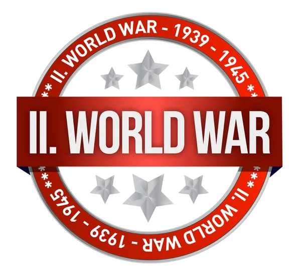 World war two red seal stamp — Stock Photo, Image