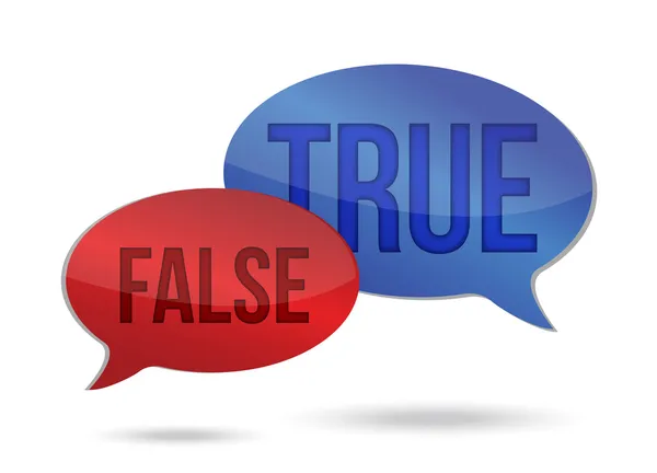 True and false speech communication — Stock Photo, Image