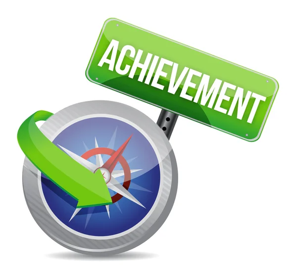 Achievement Glossy Compass — Stock Photo, Image