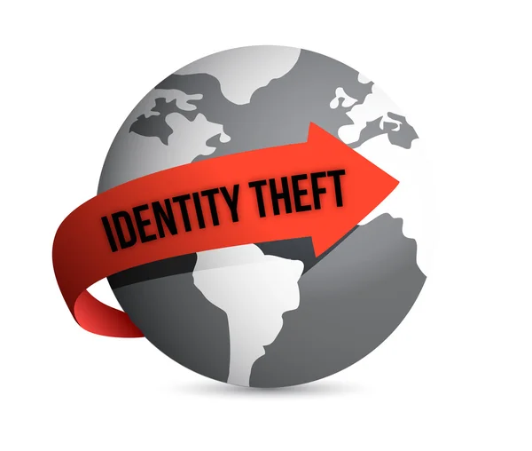 Identity theft глобус — стокове фото