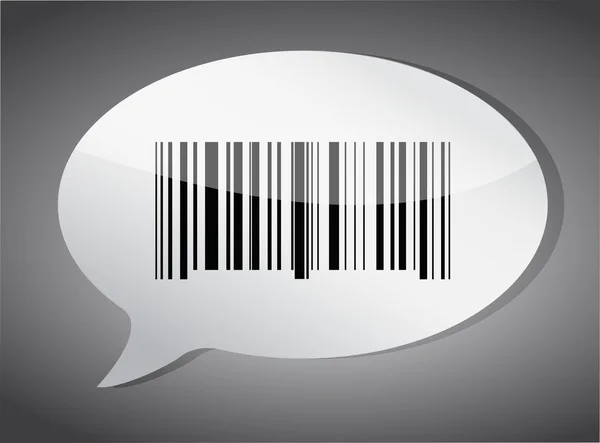 Φούσκα ομιλία ετικέτα barcode — Φωτογραφία Αρχείου