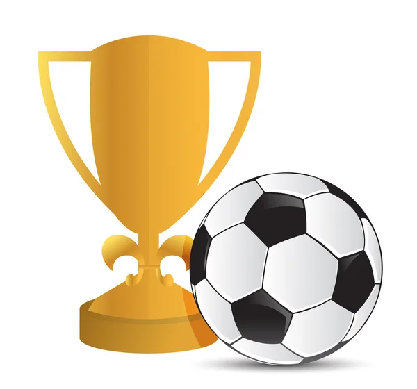 Zlatá trofej pohár fotbal FO — Stock fotografie