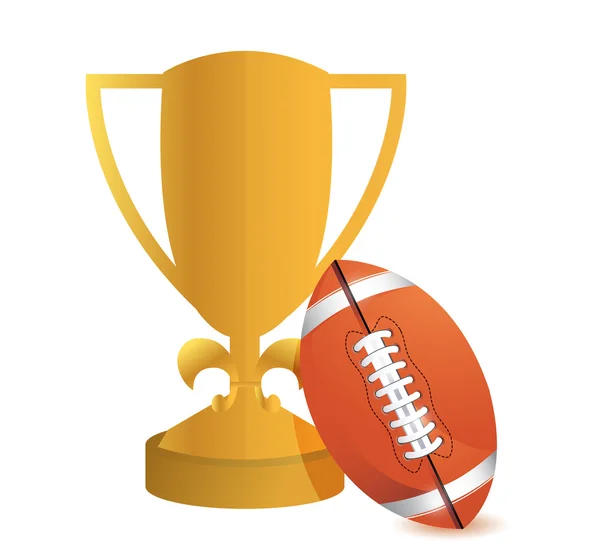 Gold Trophy Cup Football — Stock Photo, Image