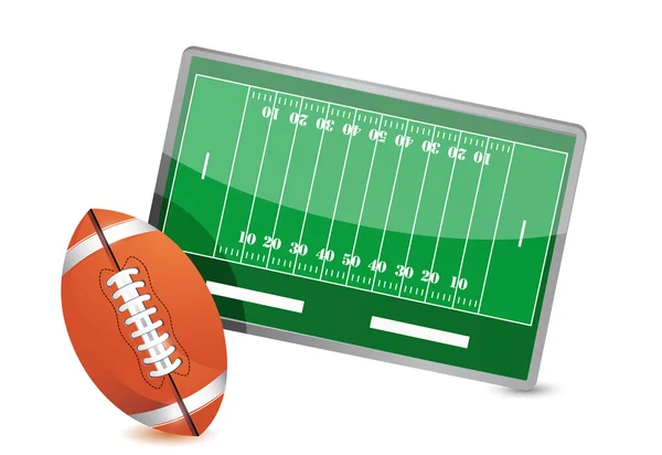 Football field tactic table, Football balls — Stock Photo, Image