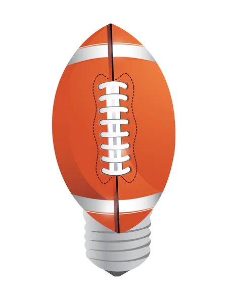 Lightbulb Football ball — Stock Photo, Image