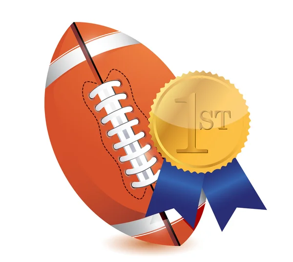Football ball with award — Stock Photo, Image