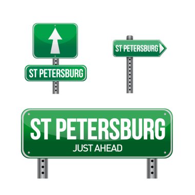 Saint petersburg şehir yol levhası