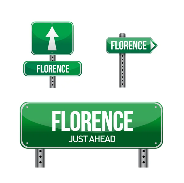 Florence city road sign — Stock Photo, Image