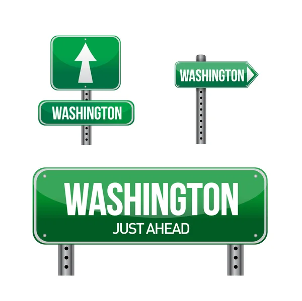 Washington city yol levhası — Stok fotoğraf