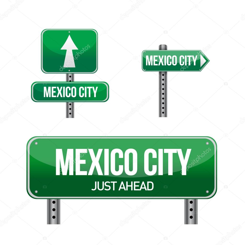 Mexico city road sign