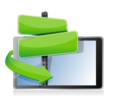 bir mesaj işareti ile tablet