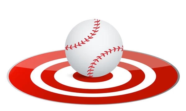 Baseballový míč cíle koncepce — Stock fotografie