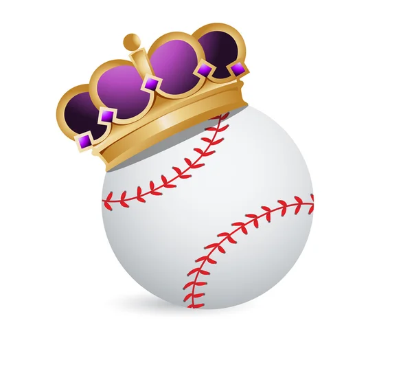 Baseball ball with a crown — Stock Photo, Image