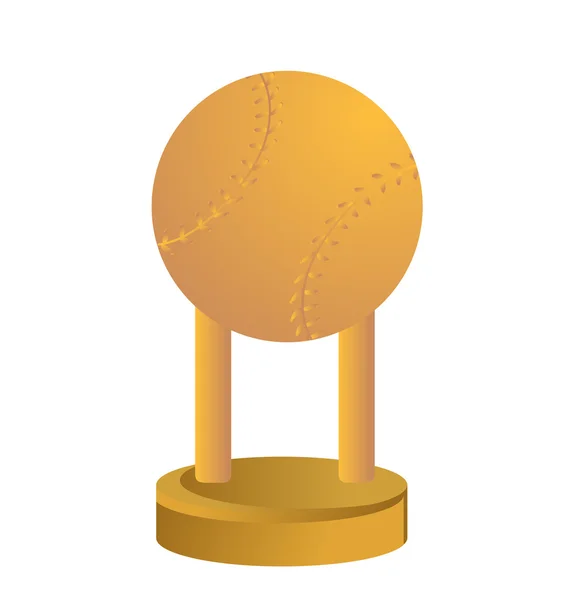 Zlatá trofej poháru baseball — Stock fotografie