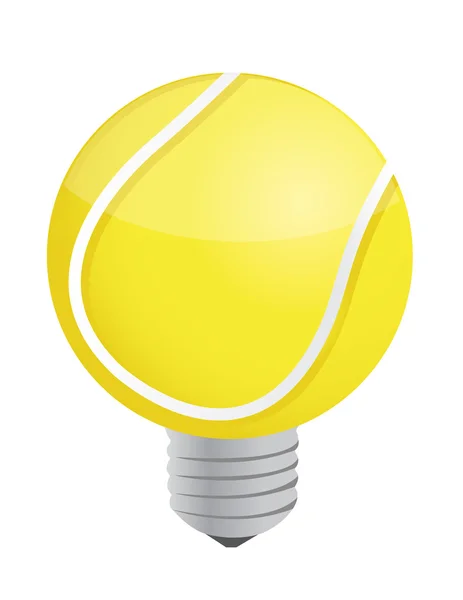 Glödlampa tennisboll — Stockfoto