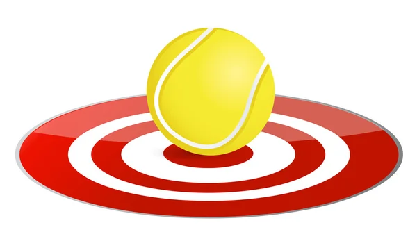 Tennis boll mål koncept — Stockfoto