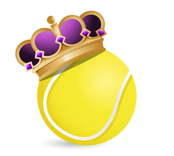 Tennis ball with a crown — Stock Photo, Image