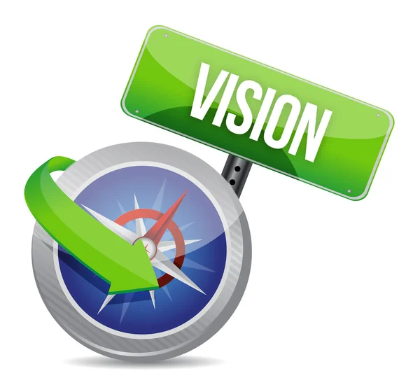 Vision on a compass — Stock Photo, Image