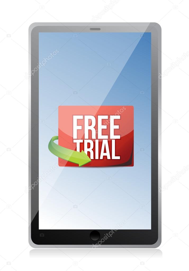 tablet free trial message