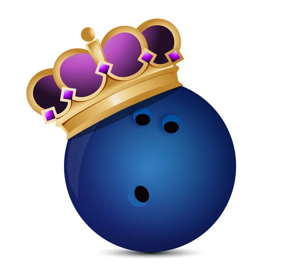 Bowling ball with a crown — Stock Photo, Image
