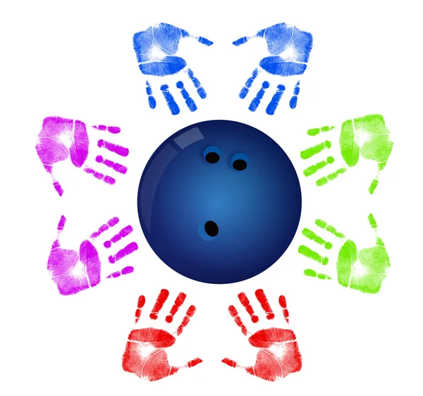 Bowling gemenskapsbegreppet — Stockfoto