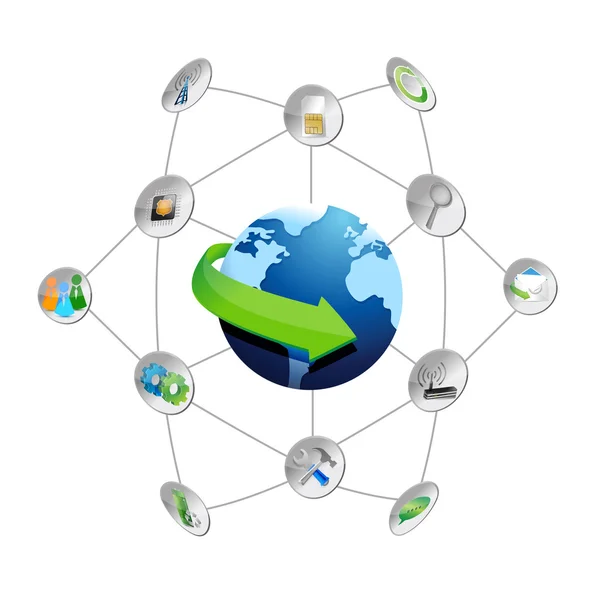 International network connection — Stock Photo, Image