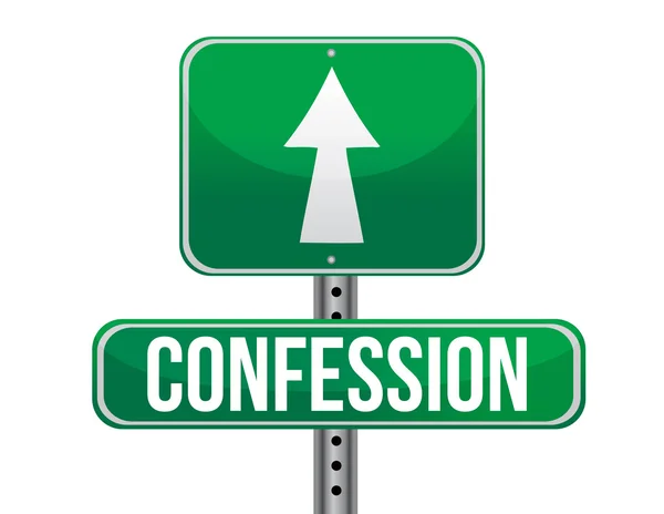 Segno di confessione — Foto Stock