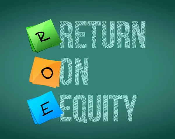 Financial Return on equity written — Stock Photo, Image