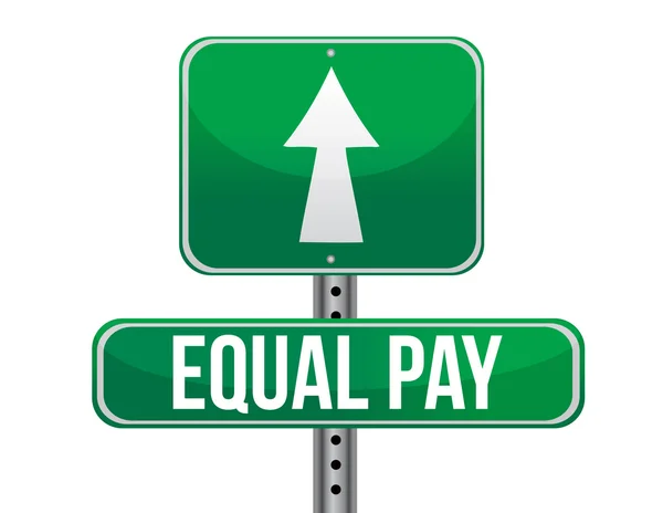 Equal pay road sign — Stock Photo, Image