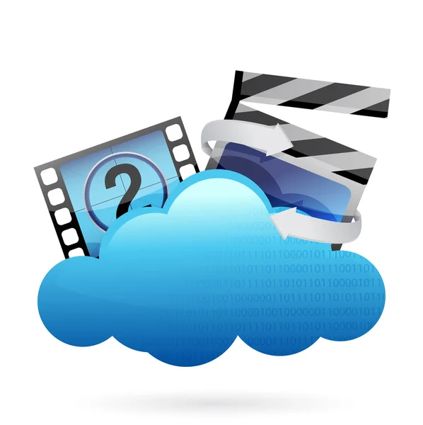 Cloud with movie frame — Stock Photo, Image