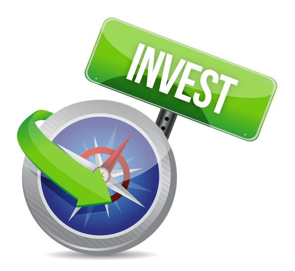 Investir numa bússola — Fotografia de Stock