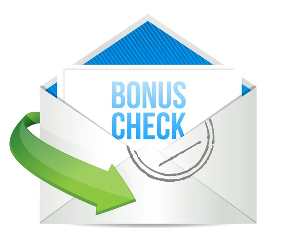 Bonus check Envelope — Stock Photo, Image