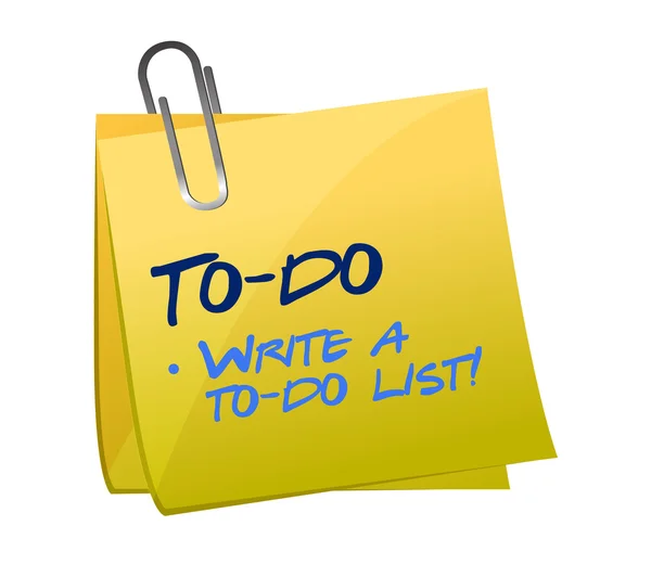To-do list concept on a post-it — Stock Photo, Image