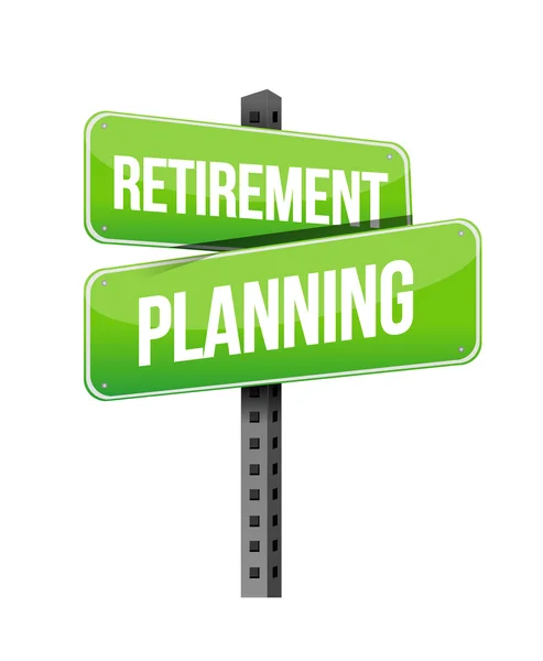 Retirement planning road sign — Stock Photo, Image