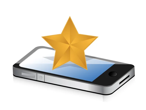 Excellent rating display on a phone concept — Stock Photo, Image