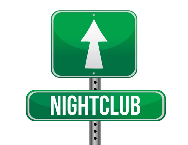 Nightclub road sign — Stock Photo, Image