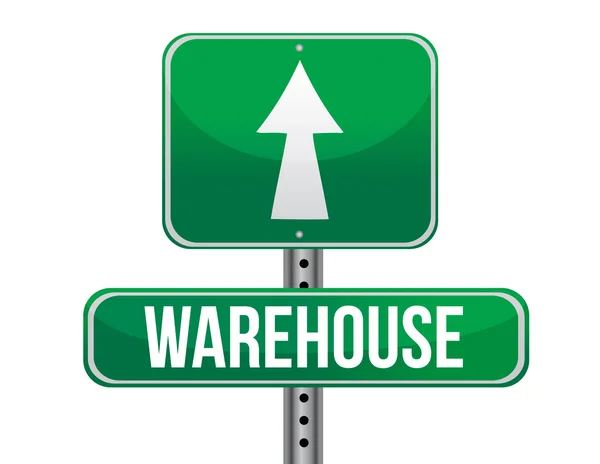 Warehouse road sign — Stock Photo, Image