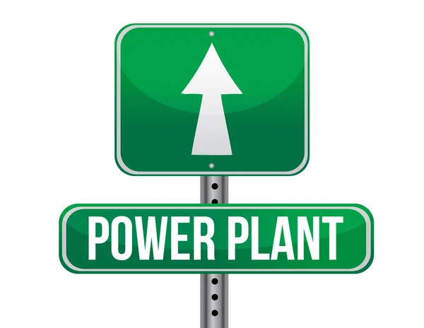 Power plant road sign — Stock Photo, Image