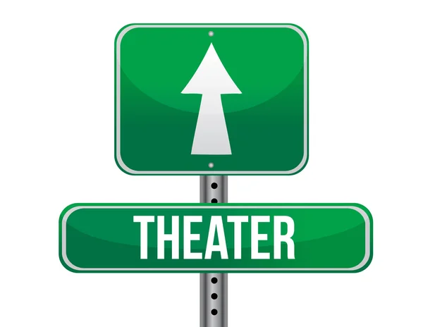 Theater road sign — Stock Photo, Image