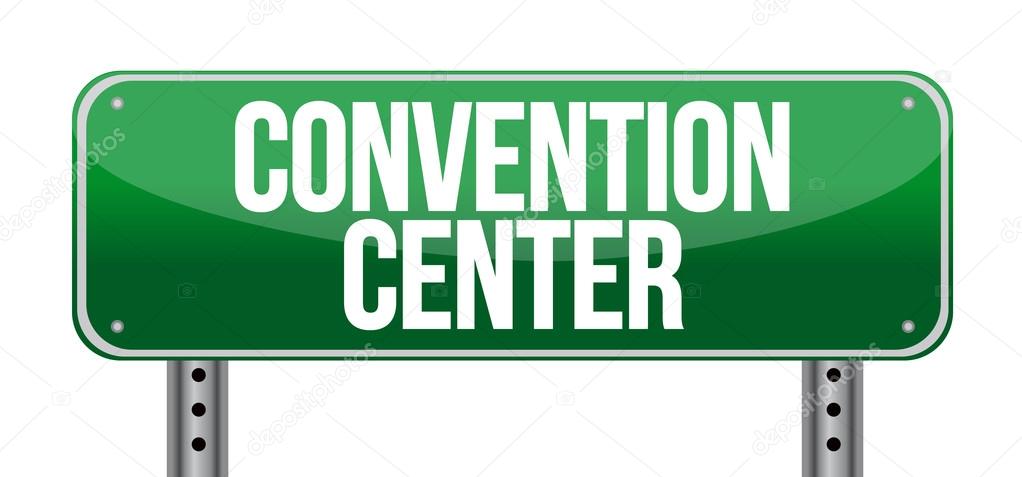 convention center road sign