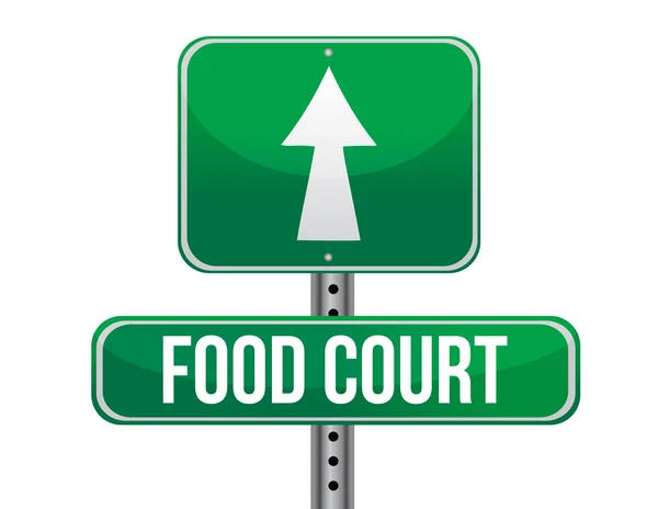 Food court road sign — Stock Photo, Image