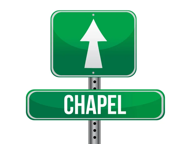 Chapel road sign — Stock Photo, Image