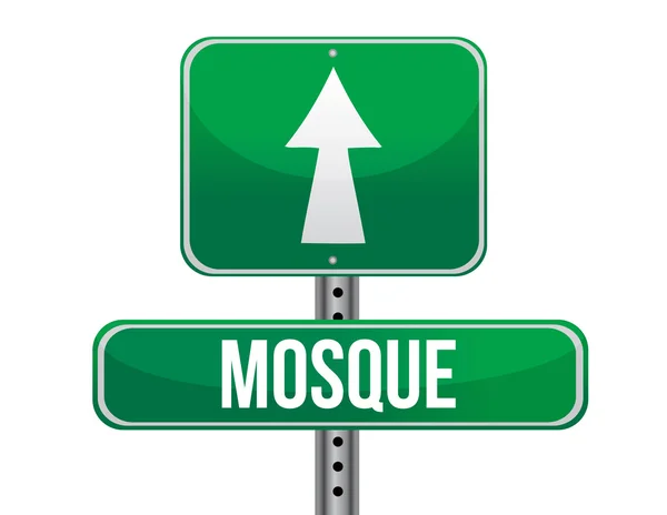 Señal de carretera mezquita — Foto de Stock