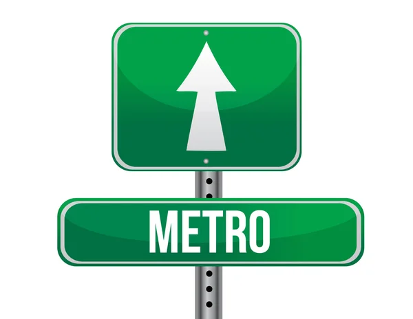 Metro road sign — Stock Photo, Image