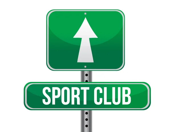 Sport club Vägmärke — Stockfoto