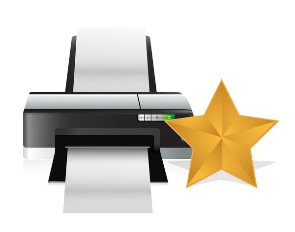 Gold star review concept — Stock Photo, Image