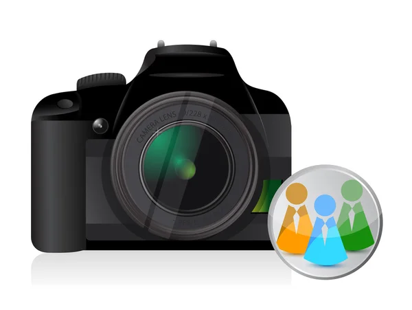 Camera sociaal netwerkpictogram — Stockfoto