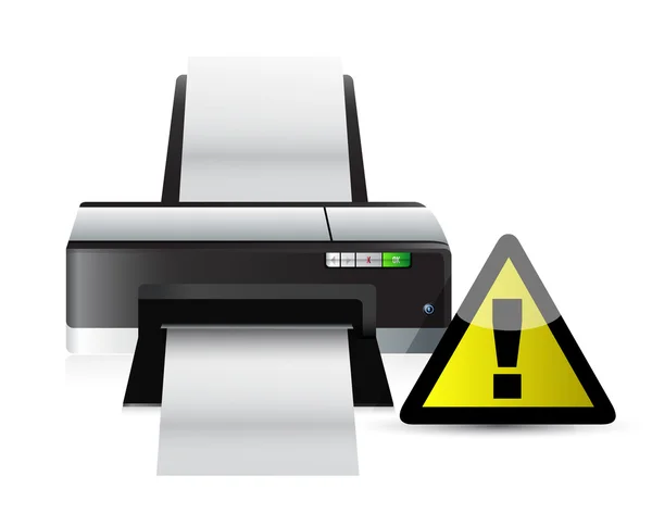 Concetto di segnale di avvertimento della stampante — Foto Stock