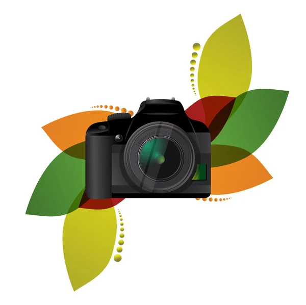 Design de ilustração floral da câmera — Fotografia de Stock